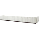 Meridian Quinn Cream Chenille Fabric Modular Sectional IMAGE 6