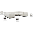 Meridian Quinn Cream Chenille Fabric Modular Sectional IMAGE 16