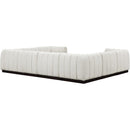 Meridian Quinn Cream Chenille Fabric Modular Sectional IMAGE 6