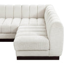 Meridian Quinn Cream Chenille Fabric Modular Sectional IMAGE 12