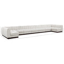 Meridian Quinn Cream Chenille Fabric Modular Sectional IMAGE 17