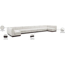 Meridian Quinn Cream Chenille Fabric Modular Sectional IMAGE 18