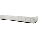 Meridian Quinn Cream Chenille Fabric Modular Sectional IMAGE 6
