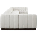 Meridian Quinn Cream Chenille Fabric Modular Sectional IMAGE 7