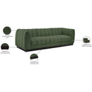 Meridian Quinn Green Chenille Fabric Modular Sofa IMAGE 11