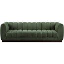 Meridian Quinn Green Chenille Fabric Modular Sofa IMAGE 4