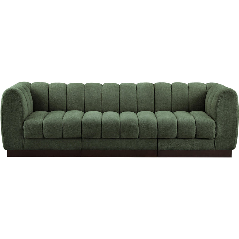 Meridian Quinn Green Chenille Fabric Modular Sofa IMAGE 4