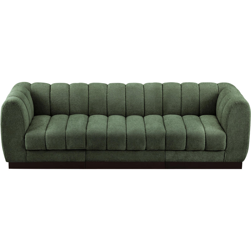 Meridian Quinn Green Chenille Fabric Modular Sofa IMAGE 5