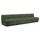 Meridian Quinn Green Chenille Fabric Modular Sofa IMAGE 10