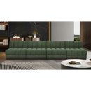Meridian Quinn Green Chenille Fabric Modular Sofa IMAGE 2