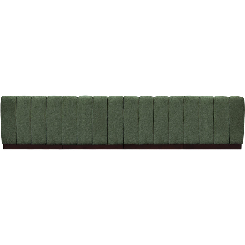 Meridian Quinn Green Chenille Fabric Modular Sofa IMAGE 3
