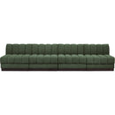 Meridian Quinn Green Chenille Fabric Modular Sofa IMAGE 4