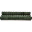 Meridian Quinn Green Chenille Fabric Modular Sofa IMAGE 5