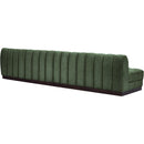 Meridian Quinn Green Chenille Fabric Modular Sofa IMAGE 6