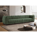 Meridian Quinn Green Chenille Fabric Modular Sofa IMAGE 2