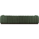 Meridian Quinn Green Chenille Fabric Modular Sofa IMAGE 3