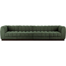 Meridian Quinn Green Chenille Fabric Modular Sofa IMAGE 4
