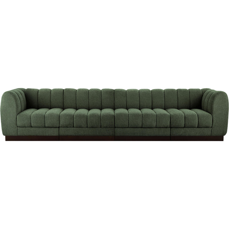 Meridian Quinn Green Chenille Fabric Modular Sofa IMAGE 4