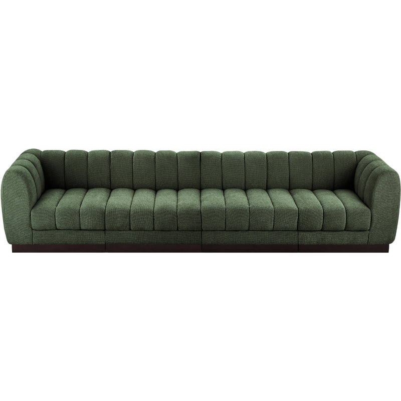 Meridian Quinn Green Chenille Fabric Modular Sofa IMAGE 5