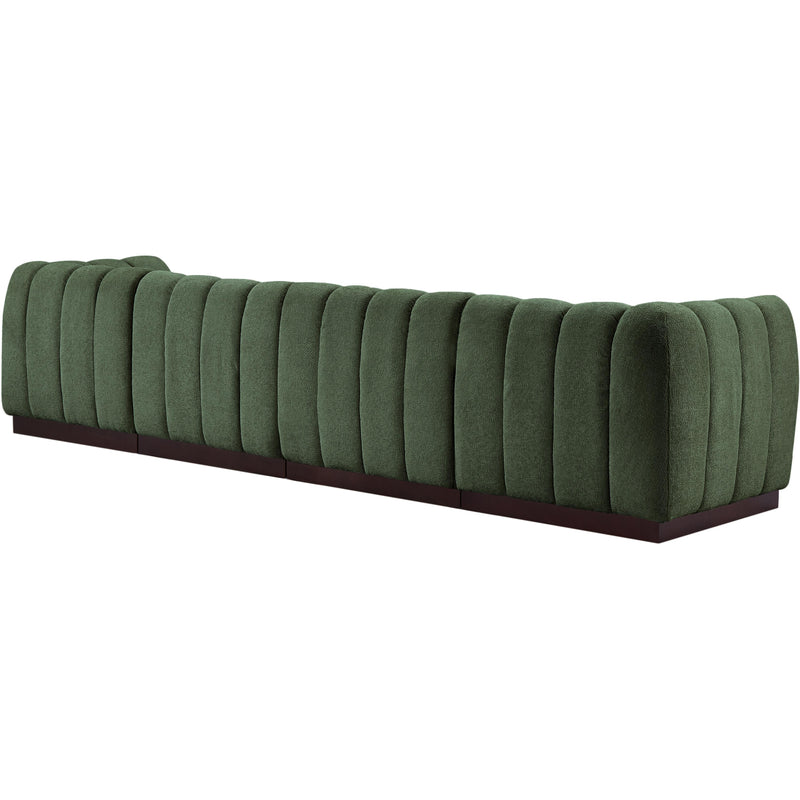 Meridian Quinn Green Chenille Fabric Modular Sofa IMAGE 6