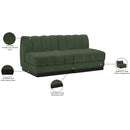 Meridian Quinn Green Chenille Fabric Modular Sofa IMAGE 11