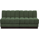 Meridian Quinn Green Chenille Fabric Modular Sofa IMAGE 4