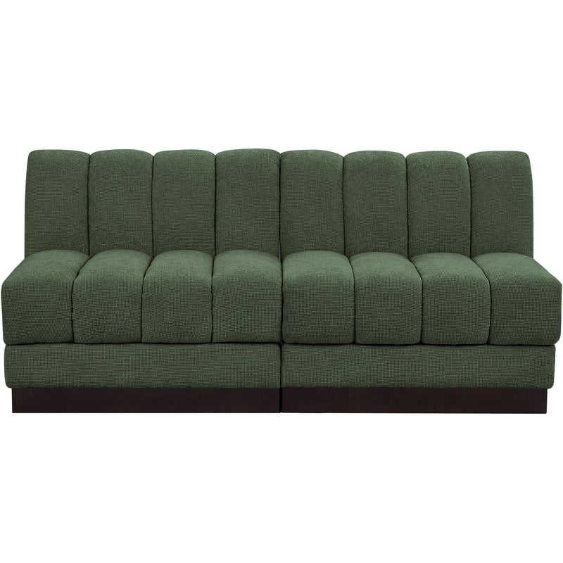 Meridian Quinn Green Chenille Fabric Modular Sofa IMAGE 4