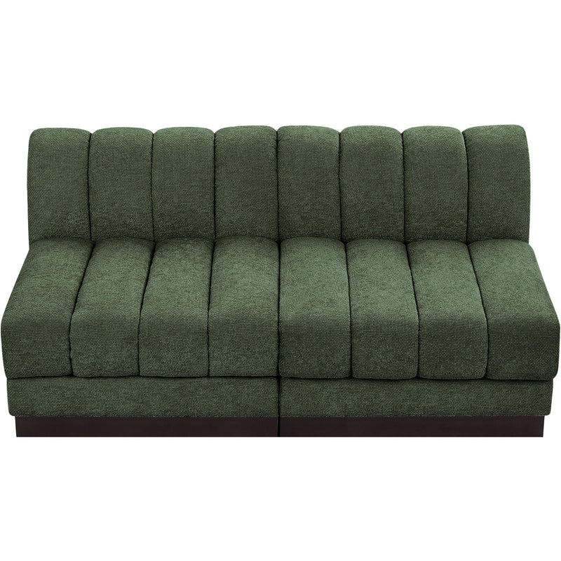 Meridian Quinn Green Chenille Fabric Modular Sofa IMAGE 5