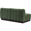 Meridian Quinn Green Chenille Fabric Modular Sofa IMAGE 6