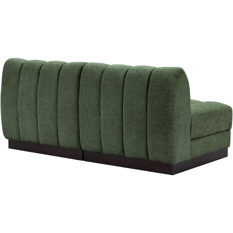 Meridian Quinn Green Chenille Fabric Modular Sofa IMAGE 6