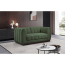 Meridian Quinn Green Chenille Fabric Modular Sofa IMAGE 2