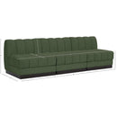 Meridian Quinn Green Chenille Fabric Modular Sofa IMAGE 10