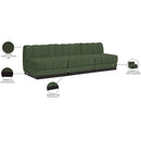 Meridian Quinn Green Chenille Fabric Modular Sofa IMAGE 11