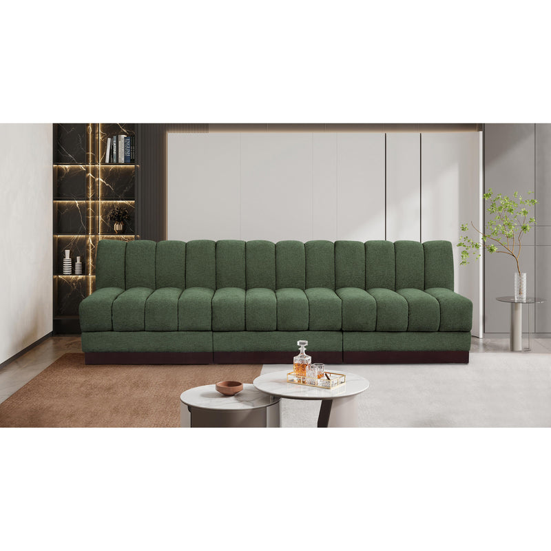 Meridian Quinn Green Chenille Fabric Modular Sofa IMAGE 2