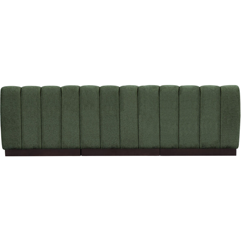 Meridian Quinn Green Chenille Fabric Modular Sofa IMAGE 3