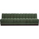 Meridian Quinn Green Chenille Fabric Modular Sofa IMAGE 4