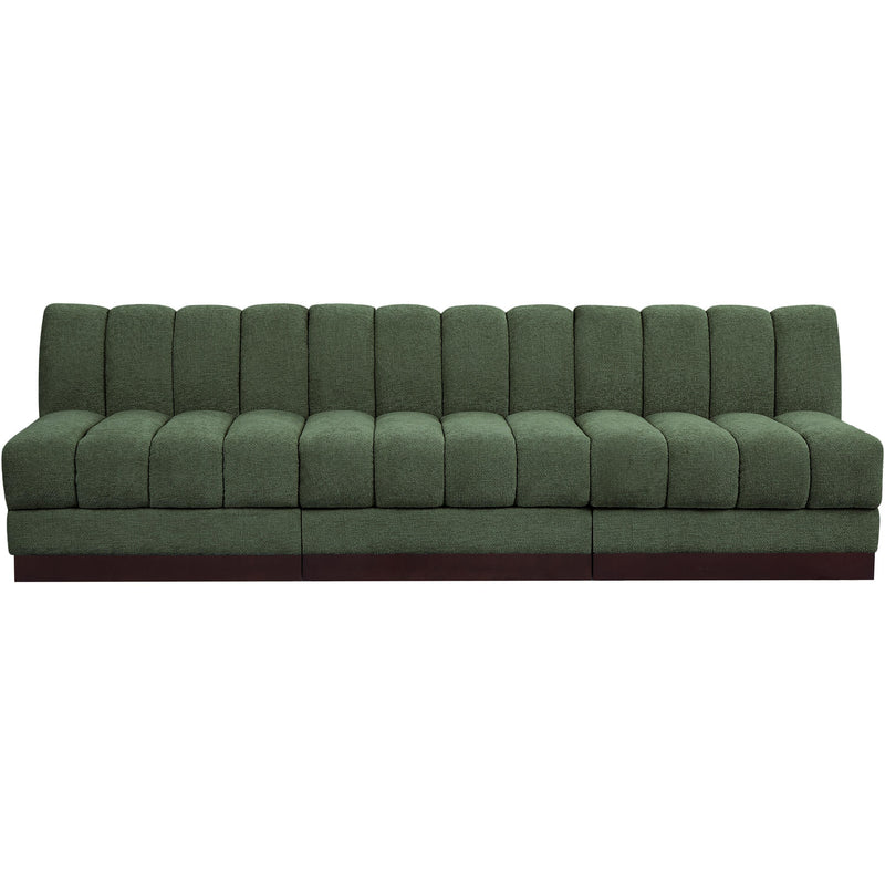 Meridian Quinn Green Chenille Fabric Modular Sofa IMAGE 4