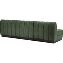 Meridian Quinn Green Chenille Fabric Modular Sofa IMAGE 6