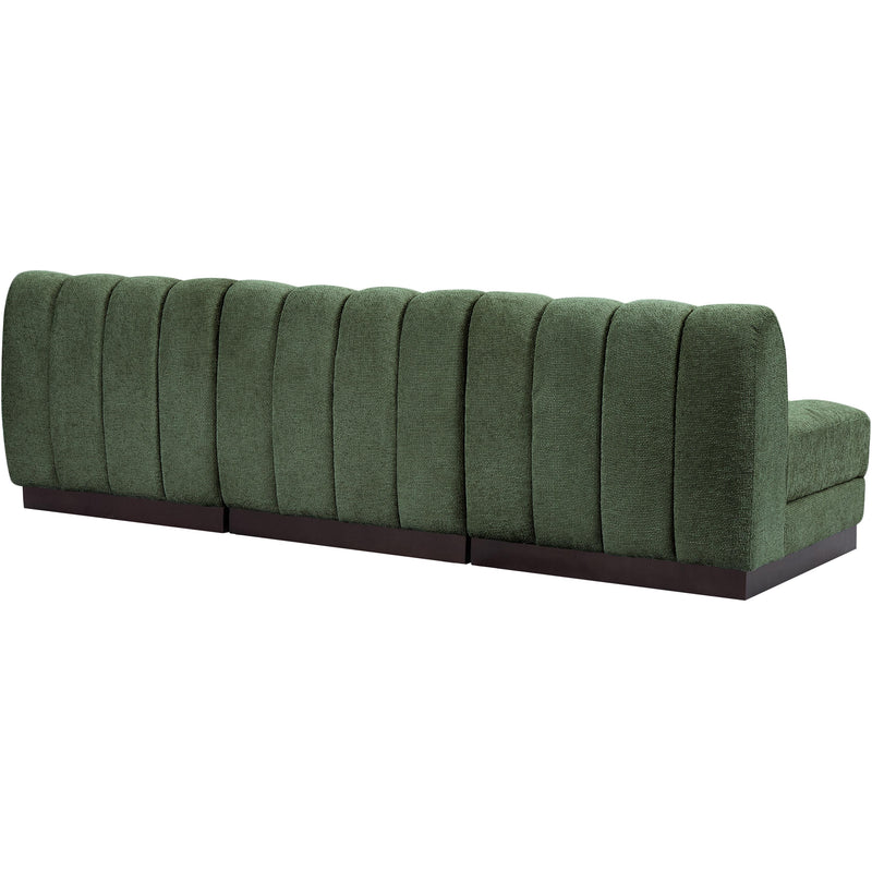 Meridian Quinn Green Chenille Fabric Modular Sofa IMAGE 6