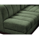 Meridian Quinn Green Chenille Fabric Modular Sectional IMAGE 12