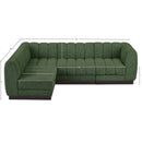 Meridian Quinn Green Chenille Fabric Modular Sectional IMAGE 15