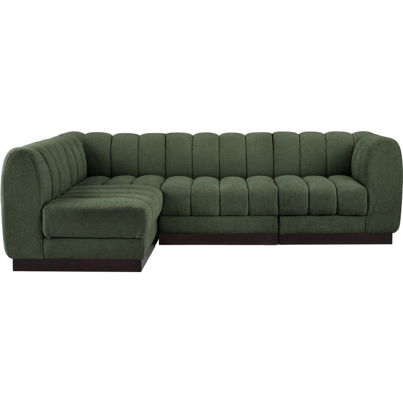 Meridian Quinn Green Chenille Fabric Modular Sectional IMAGE 4