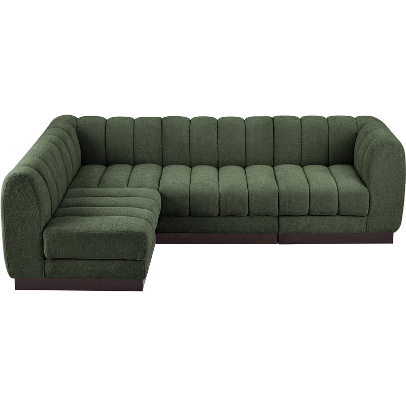 Meridian Quinn Green Chenille Fabric Modular Sectional IMAGE 5