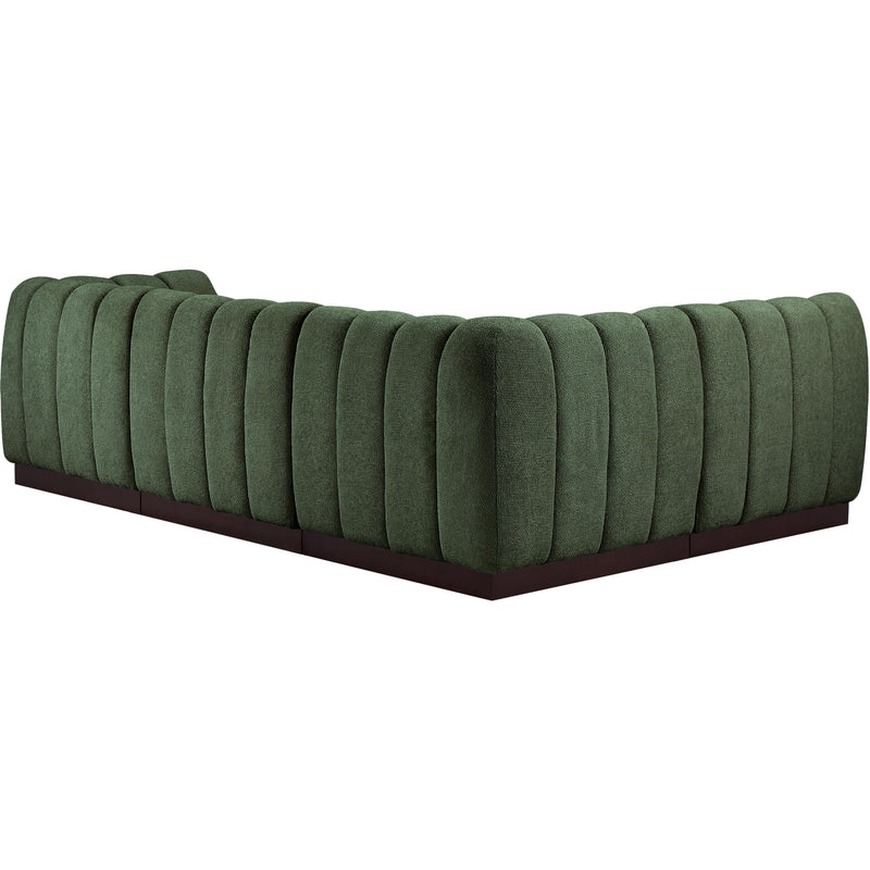 Meridian Quinn Green Chenille Fabric Modular Sectional IMAGE 6