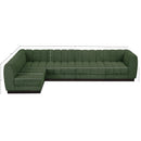 Meridian Quinn Green Chenille Fabric Modular Sectional IMAGE 15