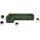 Meridian Quinn Green Chenille Fabric Modular Sectional IMAGE 16