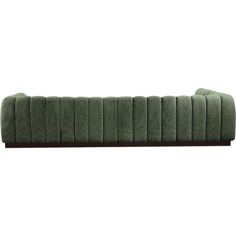 Meridian Quinn Green Chenille Fabric Modular Sectional IMAGE 3