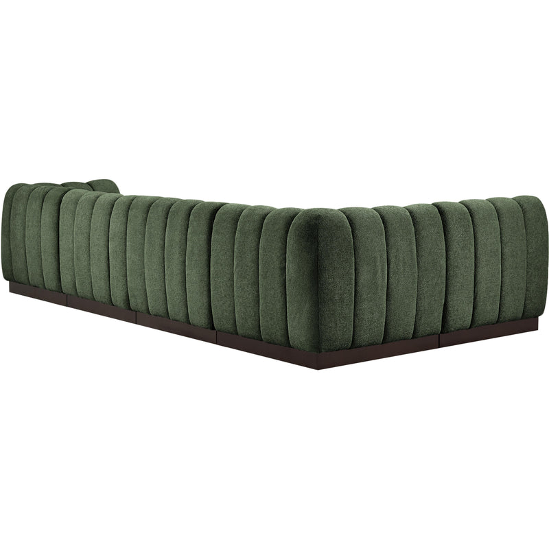 Meridian Quinn Green Chenille Fabric Modular Sectional IMAGE 6