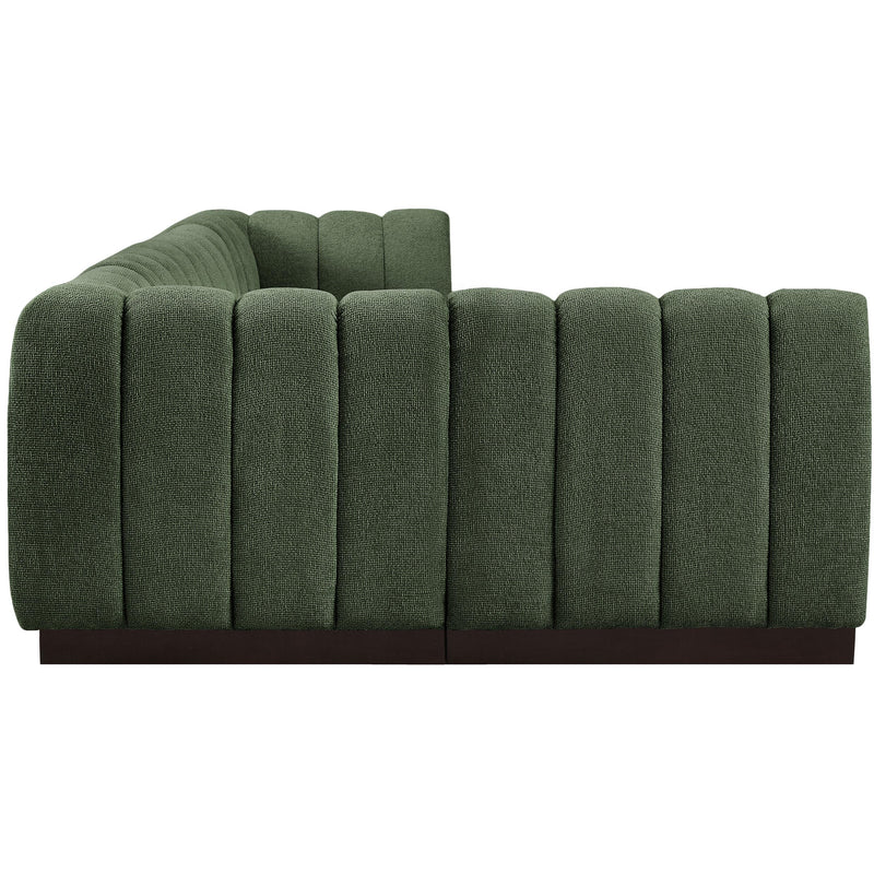 Meridian Quinn Green Chenille Fabric Modular Sectional IMAGE 7
