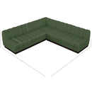 Meridian Quinn Green Chenille Fabric Modular Sectional IMAGE 13